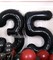 40 Inch Black Number 35 Balloon – Giant Foil Mylar Balloon for 35th Birthday, Anniversary, and Party Decorations (Black)